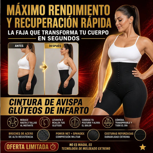Faja Colombiana Moldeadora de Cintura y Realce de Glúteos